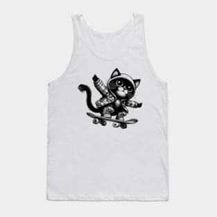 Skater cat Tank Top